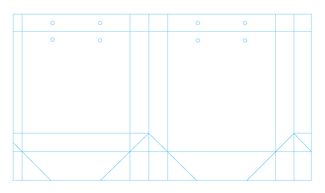free custom paper bag die line template