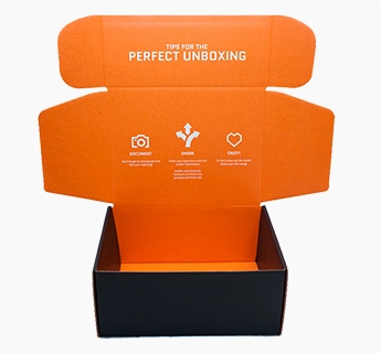 corrugated box printed inside and out