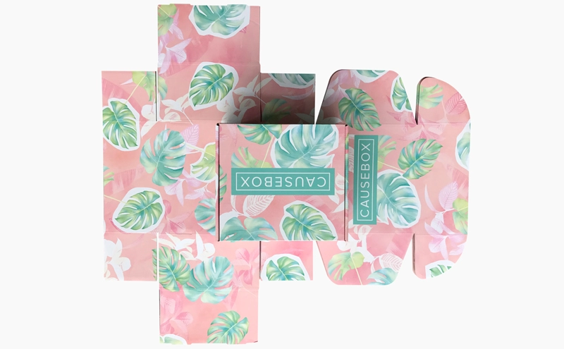 flat shipped E flute corrugated printed box, corrugated mailing box