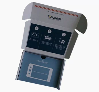 F flute corrugated box printed inside and outside, double sided printed corrugated box.