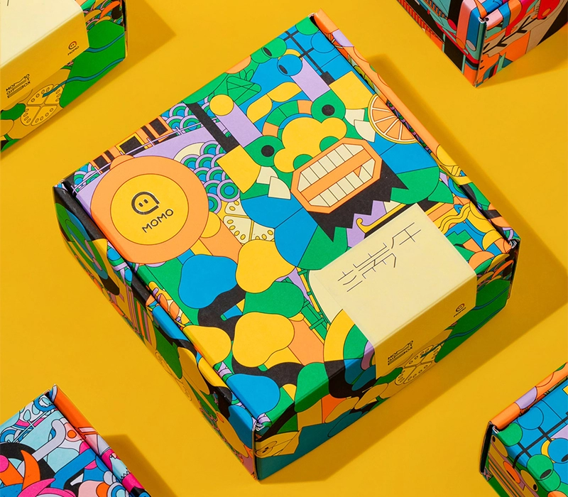 E flute printed box, mailer