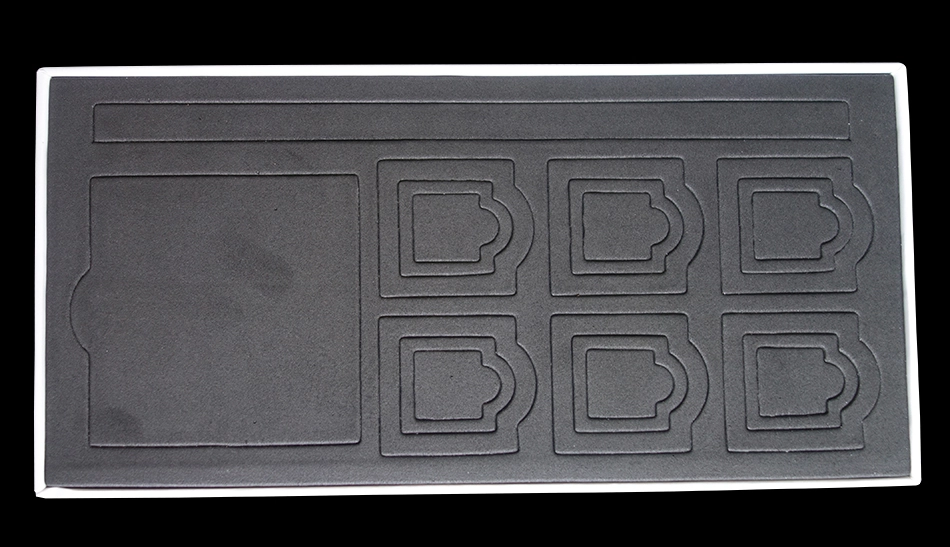 EVA foam insert cutout for lift off lid rigid box, cardboard gift box