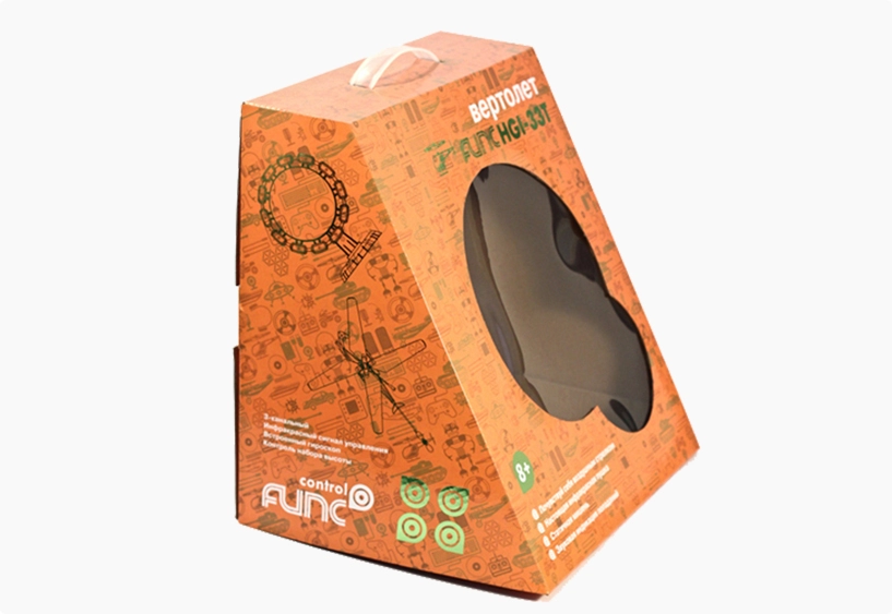 corrugated display box with clear PVC window