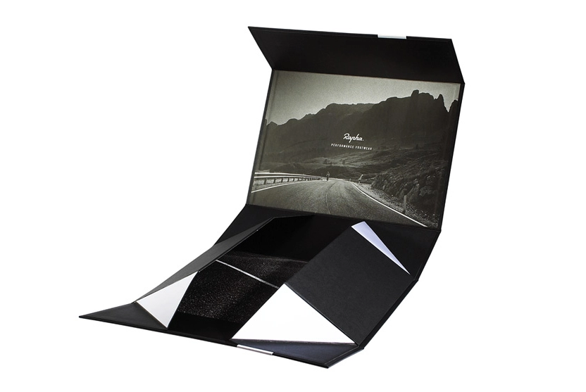 flat shipping, collapsible rigid paper box, cardboard gift box