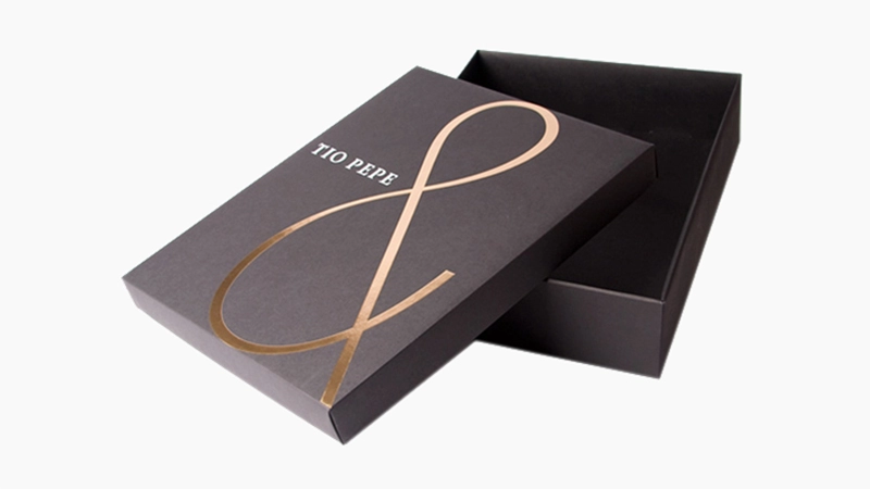 foil stamped cardboard rigid box with lift off lid, cardboard gift box