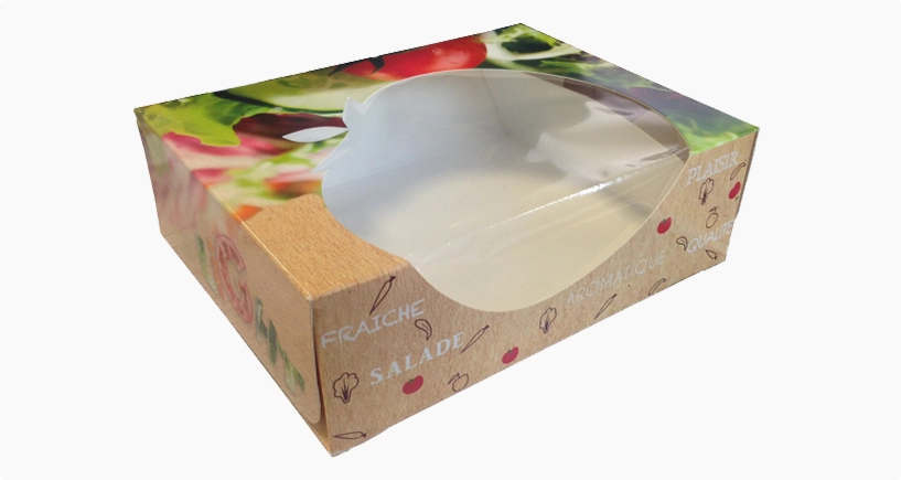 corner window paper box