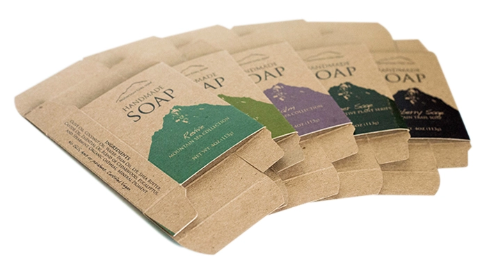 kraft paper soap box, STE box style, straight tuck top box style