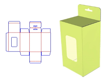 free straight tuck end paper box with tab template