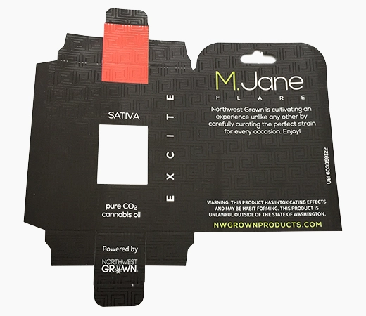 printed paper box with spot UV