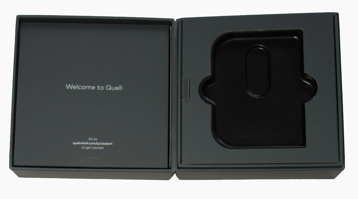 blister insert inside the rigid paper box