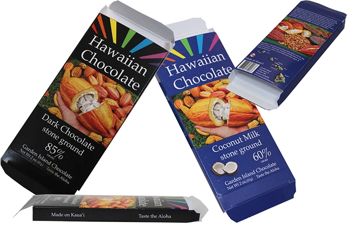 chocolate paper box with the reverse tuck end box style