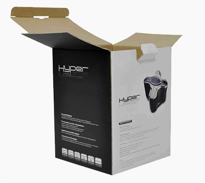 Electric shaver packaging box with the tuck top snap locked bottom, electronics packaging boxes