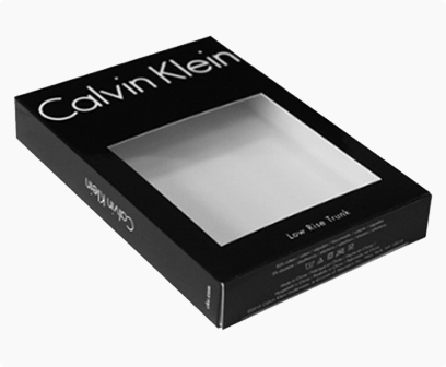 clear window paper underwear box