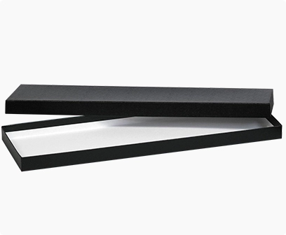 matte black tie packaging box with the detachable lid, rigid paper box