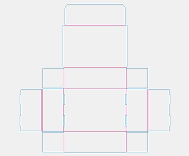 die cut paper box, corrugated die-cut box, corrugated display box