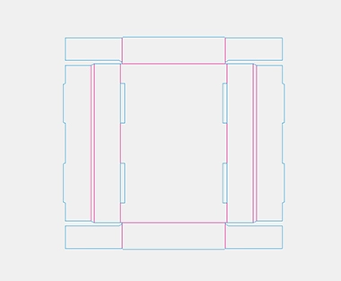die cut paper box, corrugated die-cut box, corrugated display box