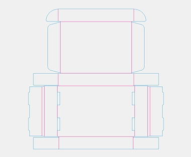 die cut paper box, corrugated die-cut box, corrugated display box