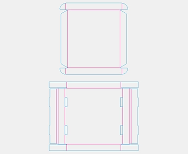 die cut paper box, corrugated die-cut box, corrugated display box