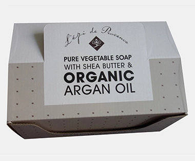 die cut paper box, corrugated die-cut box, corrugated display box