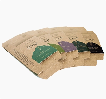 straight tuck end style kraft paper box for soap, paper printed box, folding carton