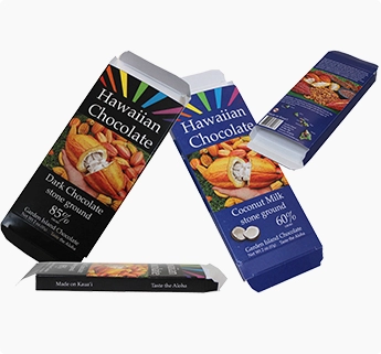 straight tuck end style chocolate paper box, paper printed box, printed folding carton