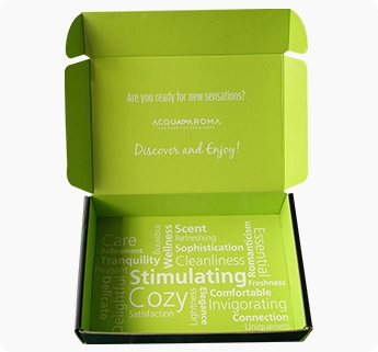 corrugated box printed inside and outside