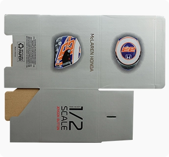 corrugated printed box with plastic handle